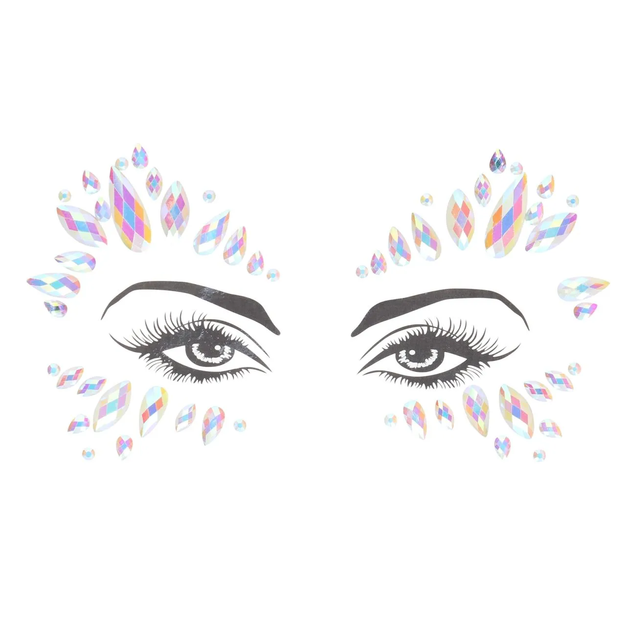 декоративное украшение (камни) на клеевой основе body jewelry stickers - face - glow in the dark - o в Севастополе