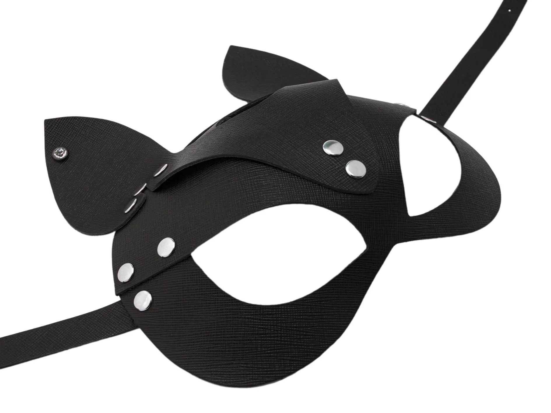 маска кошки с сережкой pinkrabbit , чёрная в Севастополе