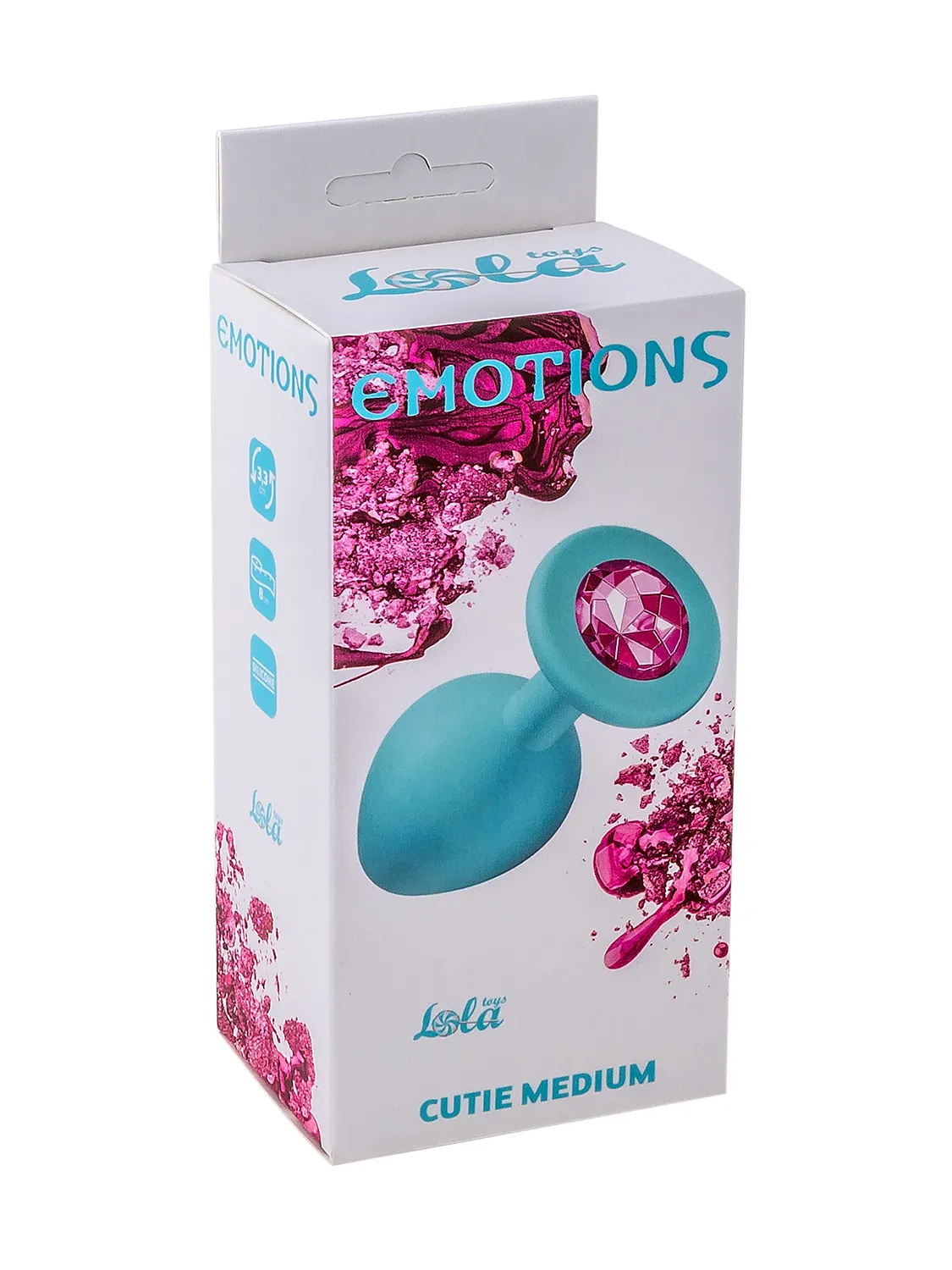 анальная пробка emotions cutie medium turquoise pink crystal 4012-03lola в Севастополе