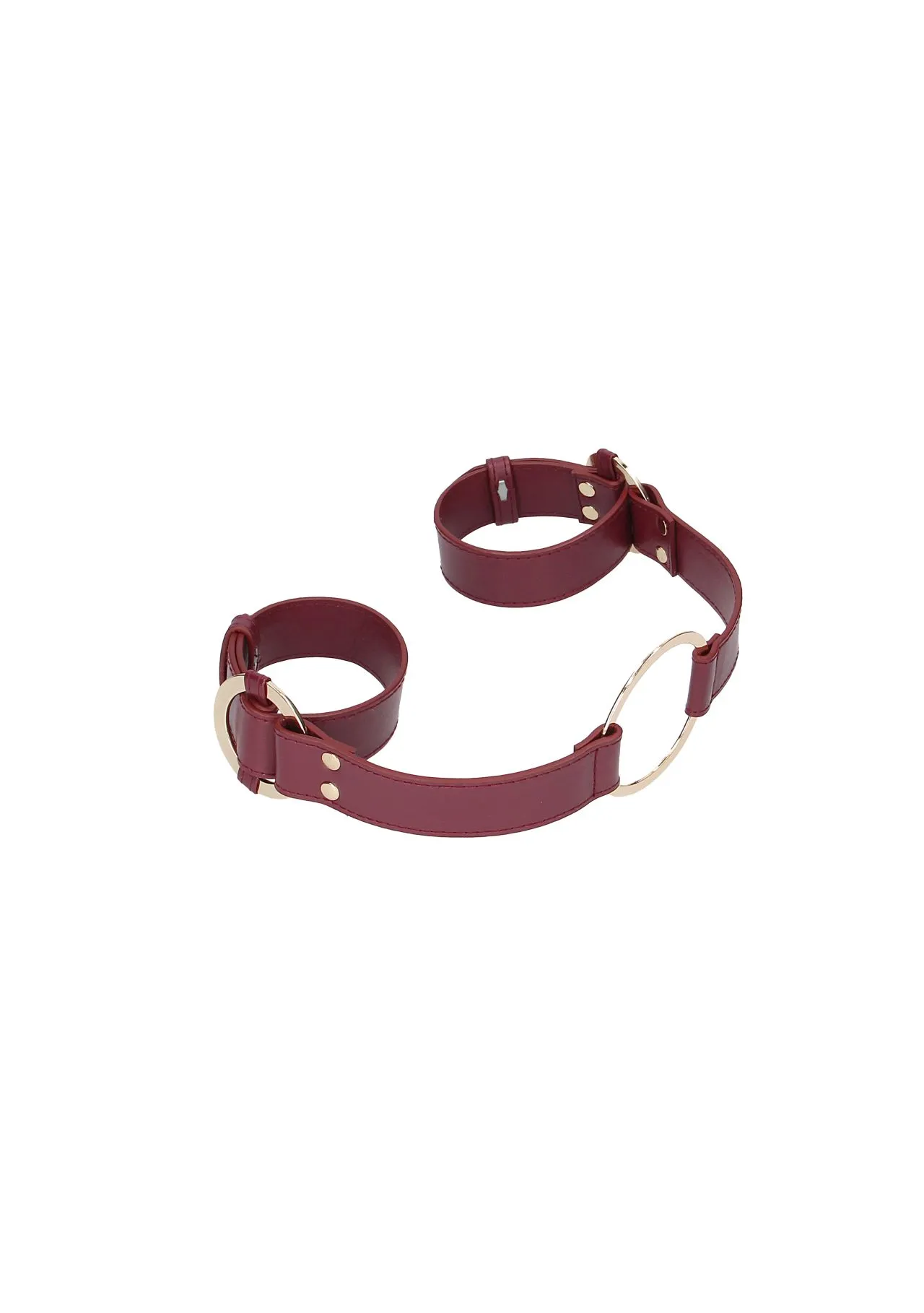 оковы на руки ouch ouch! - handcuff with connector - burgundy в Севастополе
