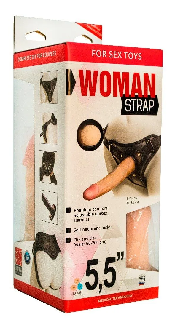 женский пояс lovetoy с насадками 5.5 inch, черный в Севастополе