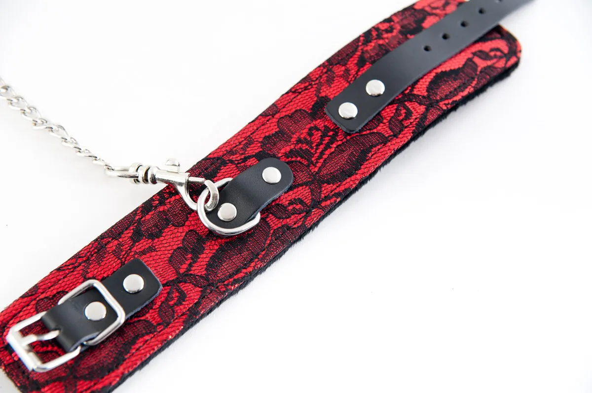 кружевные поножи toyfa marcus, красный, 46 см. в Севастополе