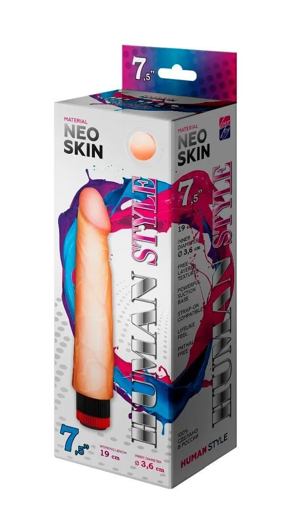 вибратор lovetoy human style 7.5 inch, телесный в Севастополе