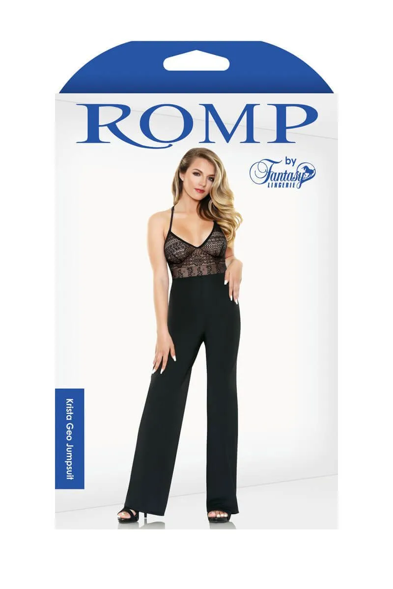 Эротическое комбинезон fantasy lingerie krista geo jumpsuit, черный в Севастополе