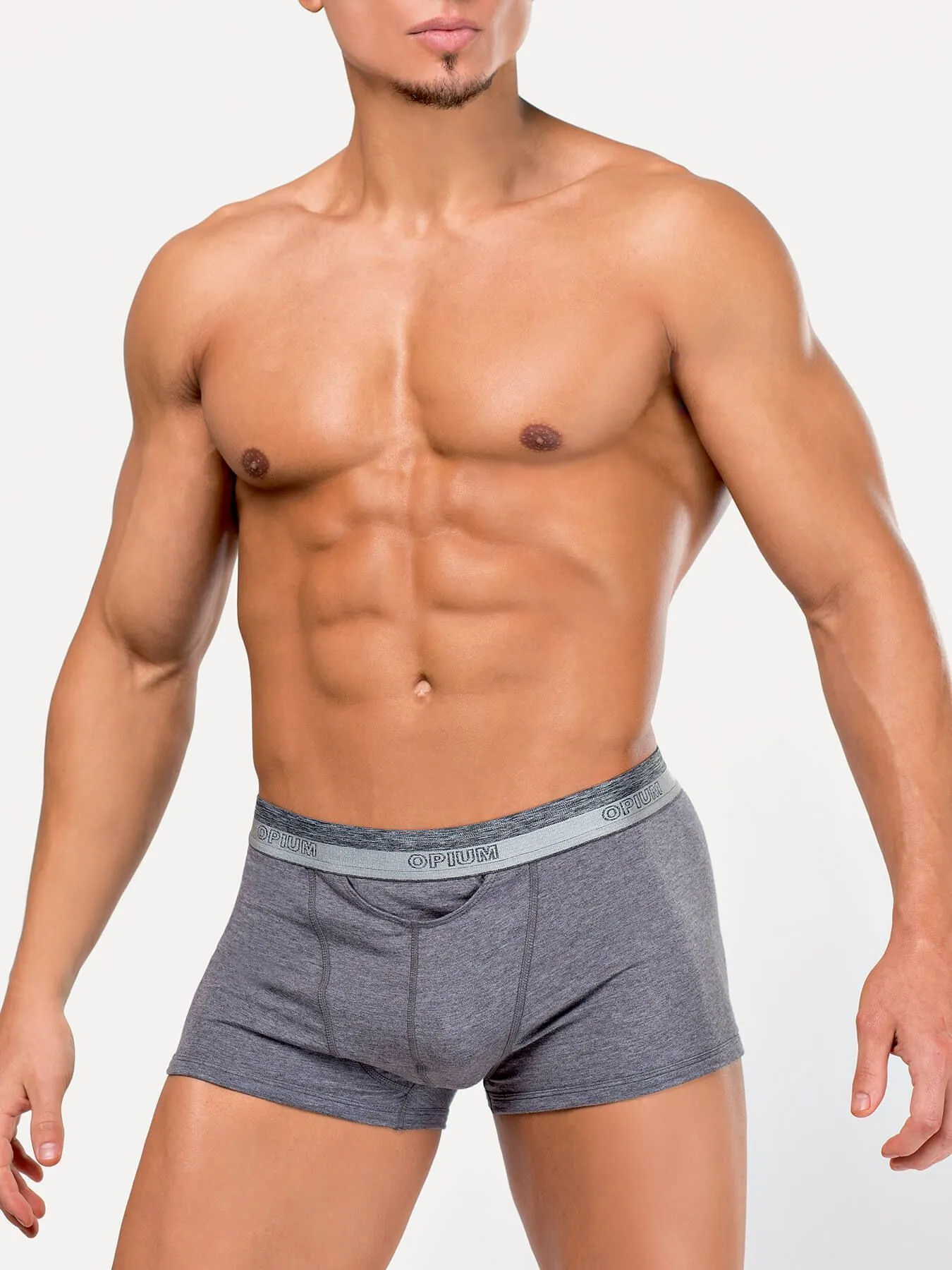 Эротическое трусы мужские боксеры opium r107 серые в Севастополе