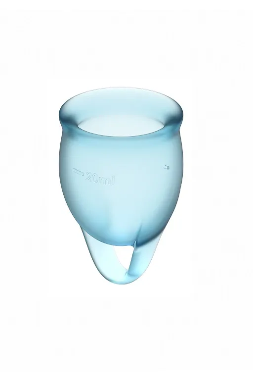 набор менструальных чаш satisfyer feel confident menstrual cup (light blue) в Севастополе