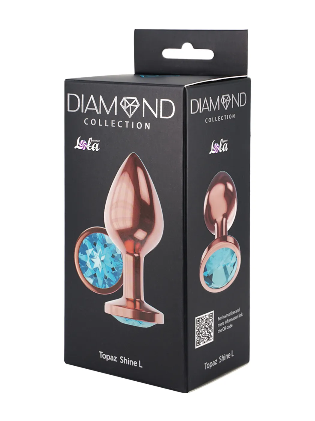 анальная пробка diamond topaz shine l розовое золото 4026-02lola в Севастополе
