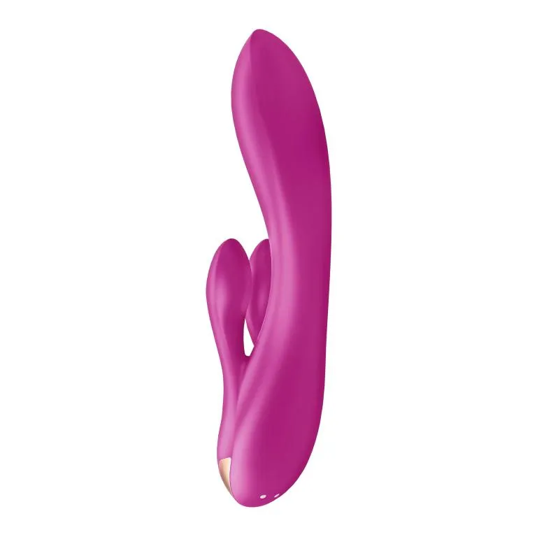 вибратор-кролик satisfyer double flex с двумя клиторальными отростками (фиолетовый) в Севастополе