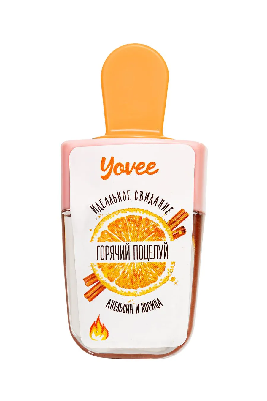 бальзам для губ yovee «горячий поцелуй» с ароматом апельсина и корицы, разогревающий, 5 мл в Севастополе