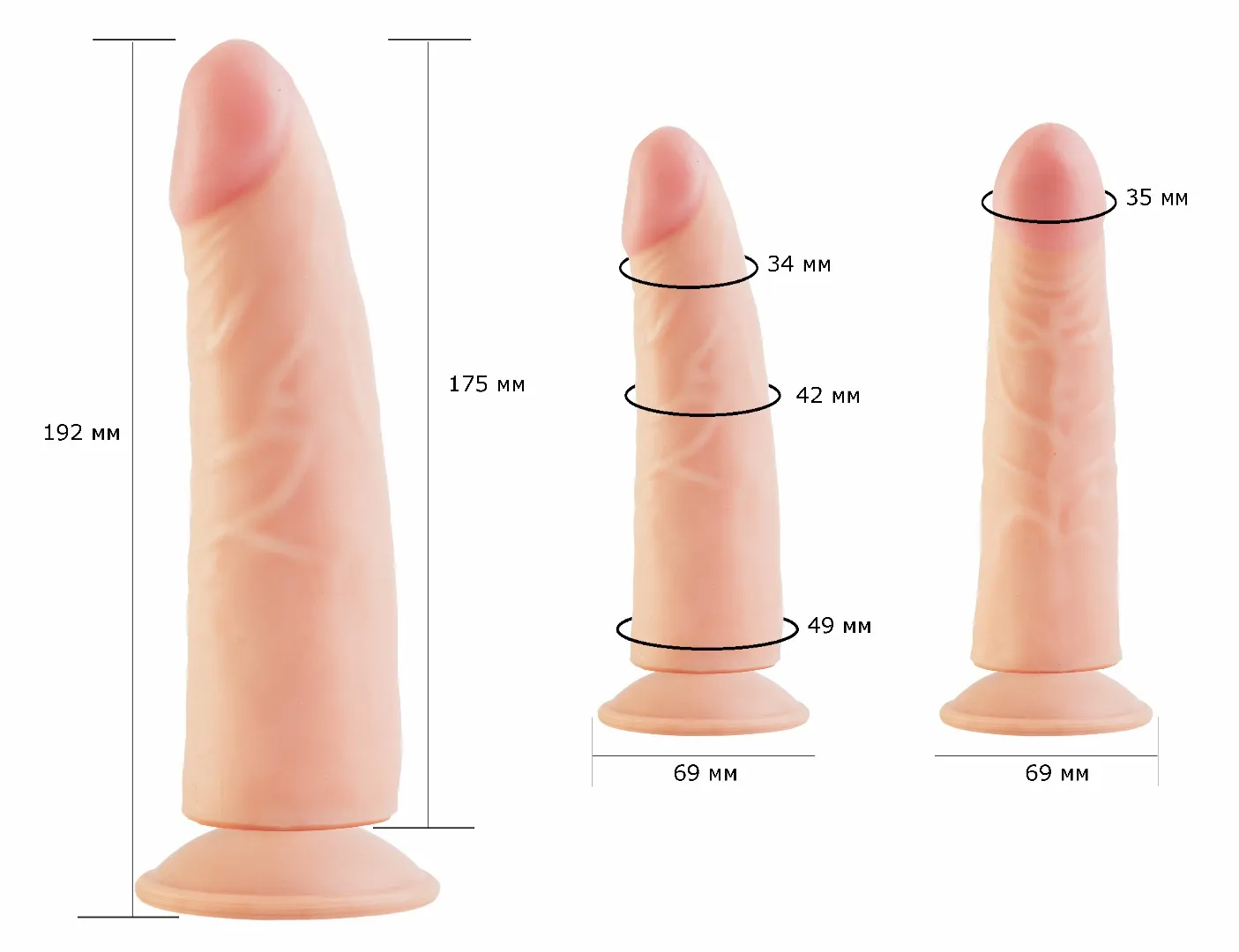 фаллоимитатор на присоске кибер-кожа 812200ru в Севастополе