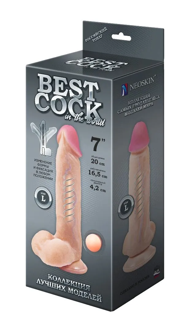 фаллоимитатор неоскин на присоске f&f best cock 7" в Севастополе