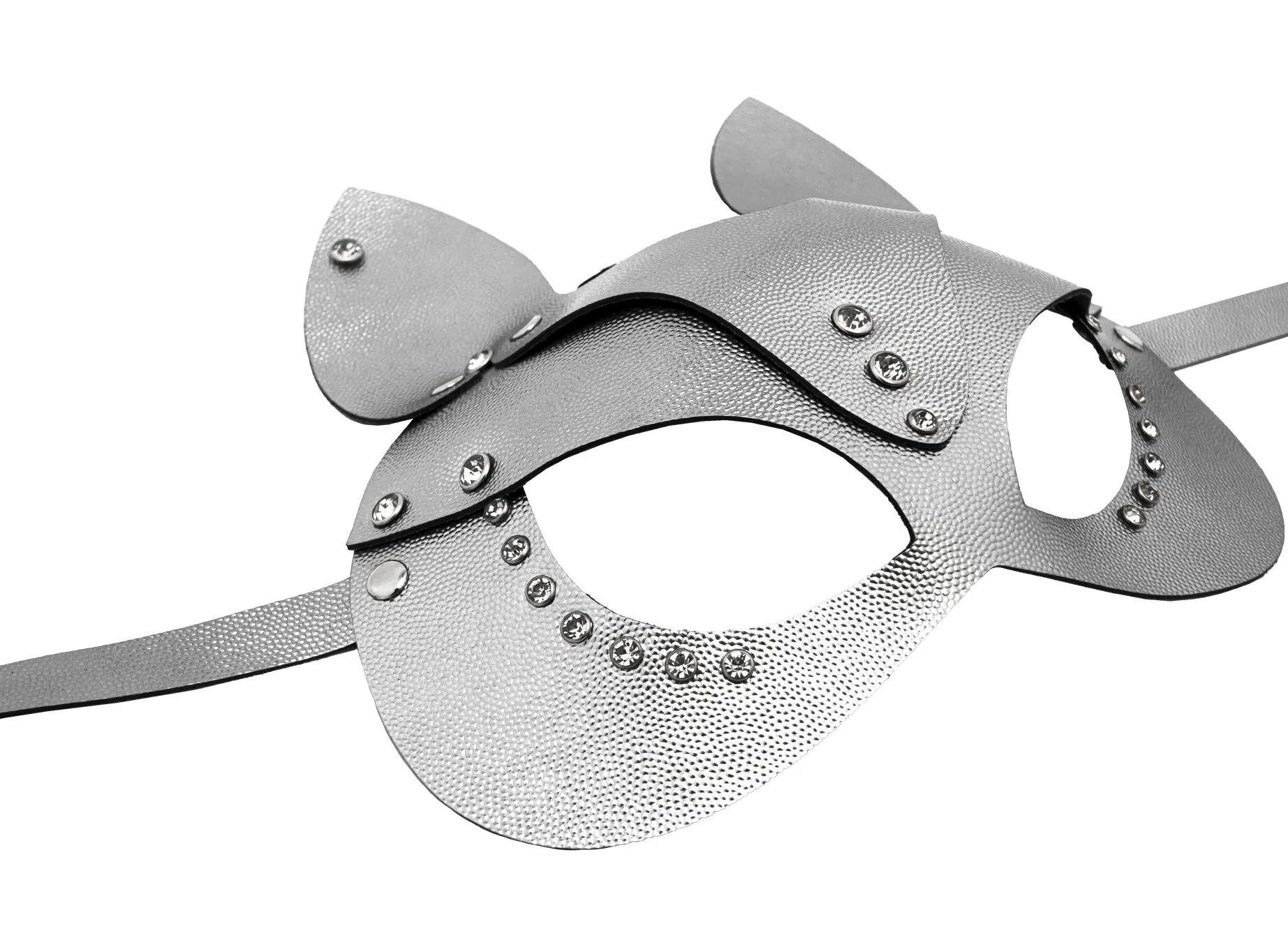 маска кошки со стразами pinkrabbit, серебро в Севастополе