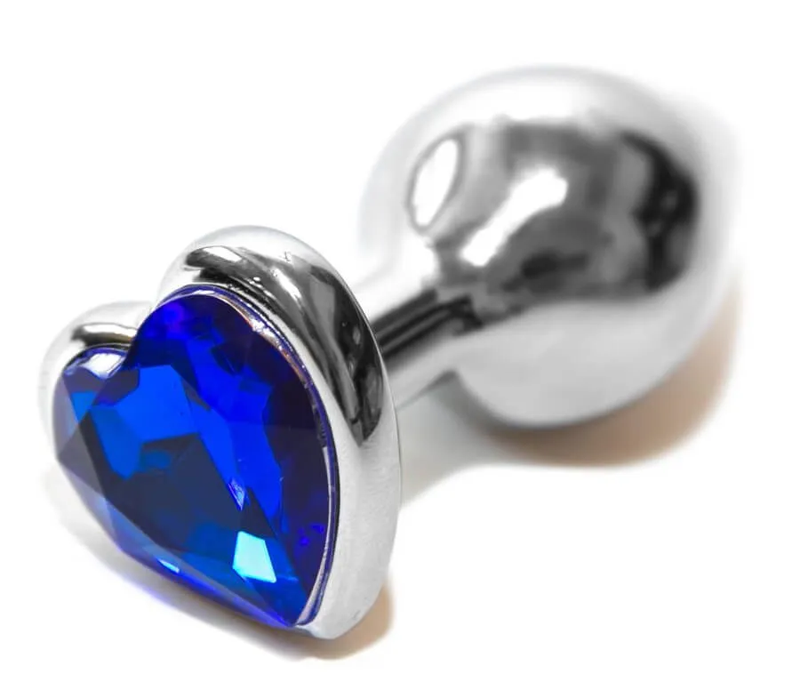 анальная пробка lovetoy rosebud heart, с синим камнем в Севастополе