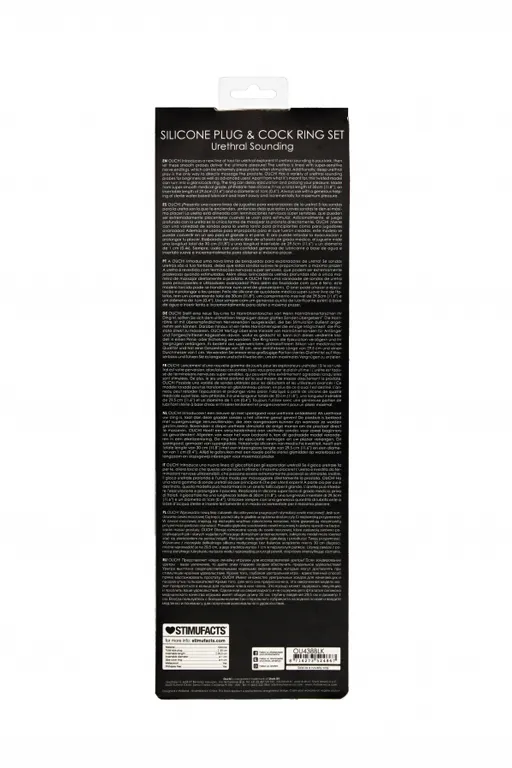 стимулятор уретры с кольцом на головку silicone plug & cock ring set в Севастополе