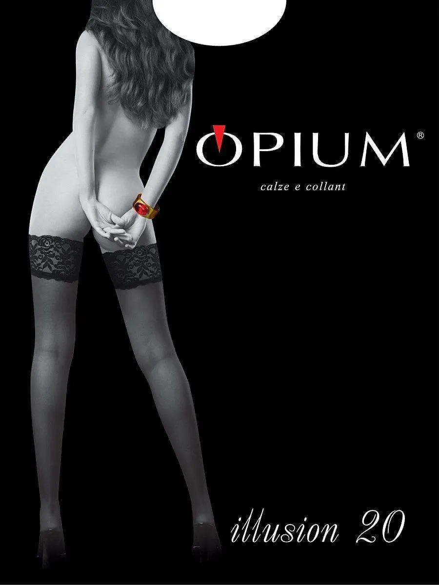 Чулки Opium illusion 20 den черные, размер 3