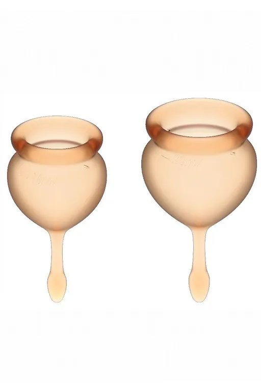 набор менструальных чаш satisfyer feel good menstrual cup (orange) в Севастополе