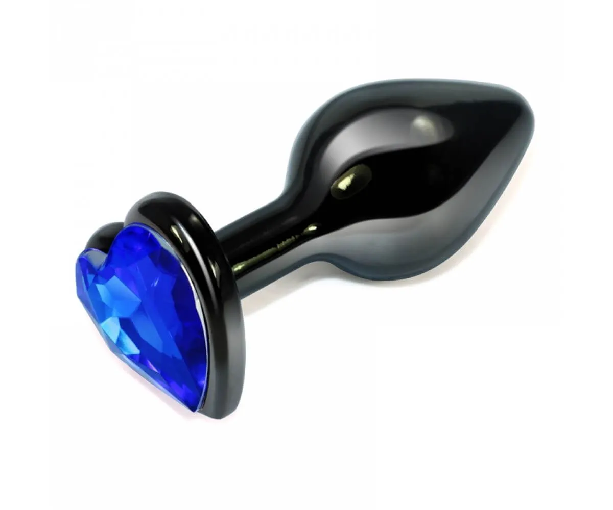 анальная пробка lovetoy rosebud heart, с синим камнем в Севастополе