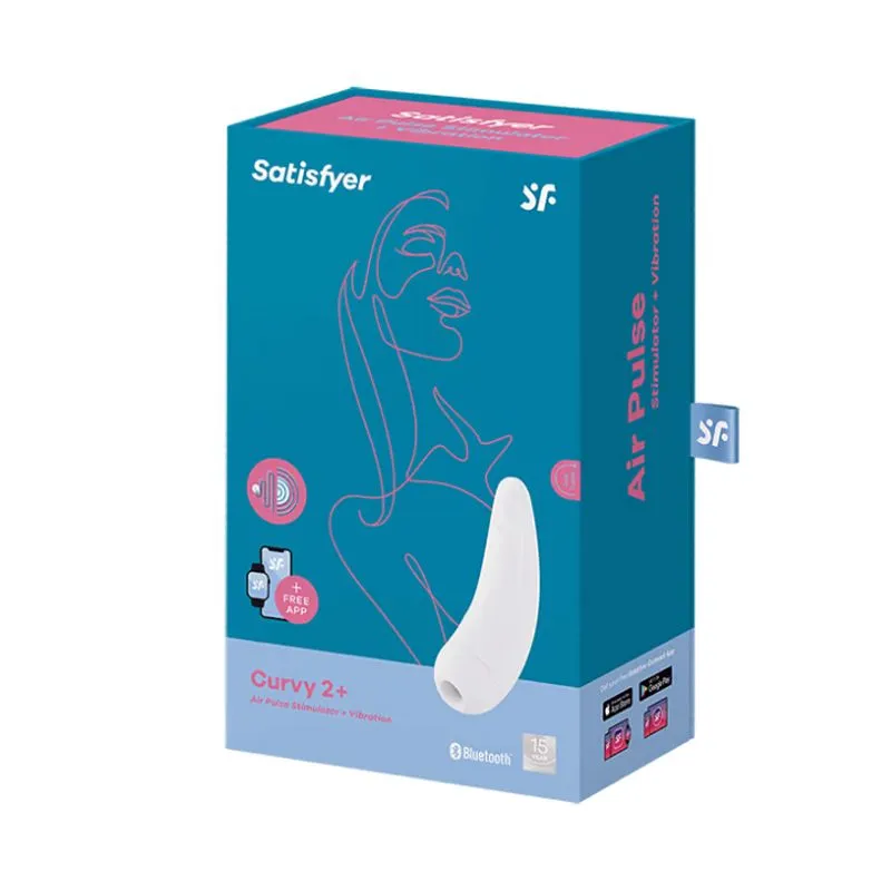 вакуум-волновой бесконтактный стимулятор клитора satisfyer curvy 2+, белый в Севастополе