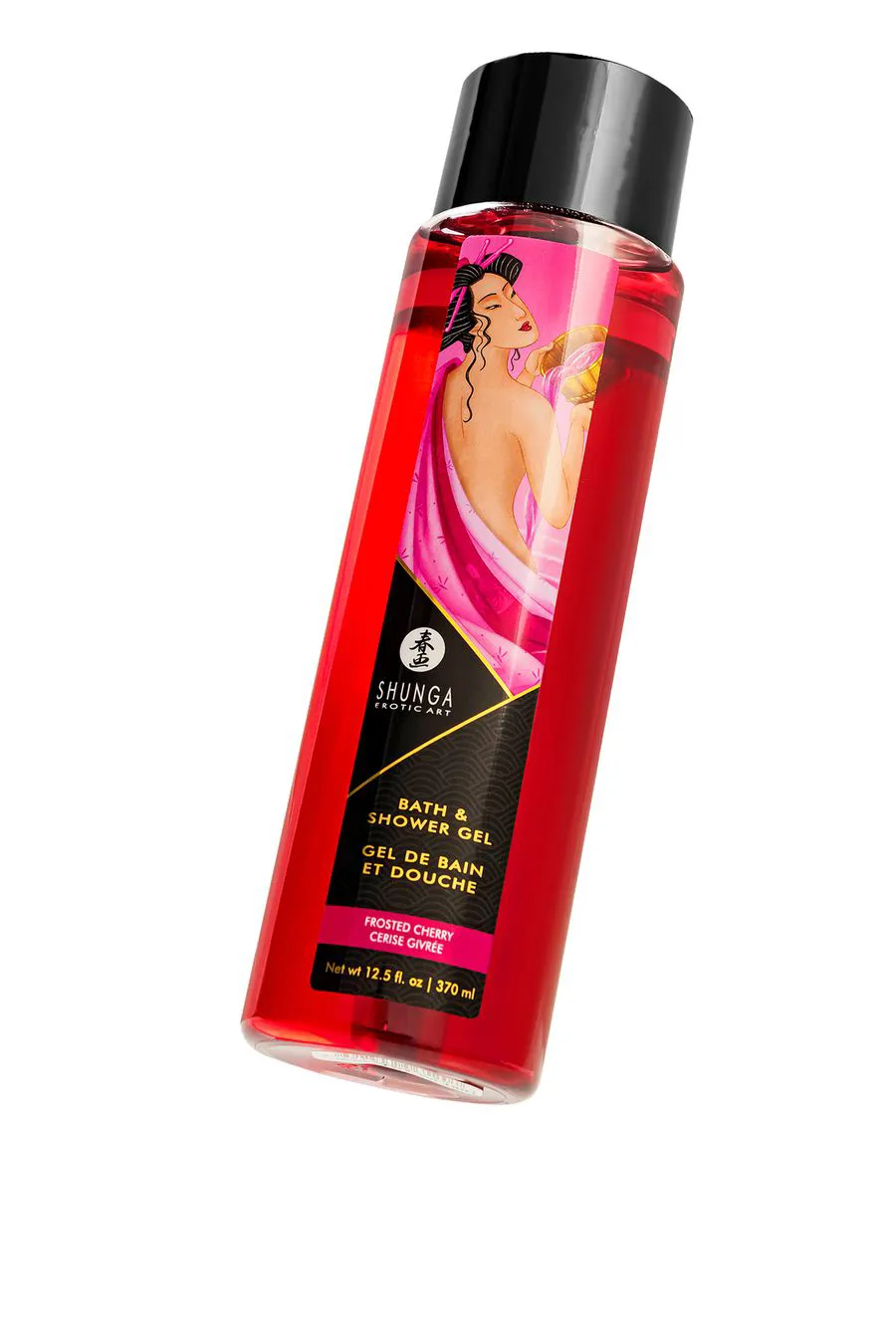 гель для ванны и душа shunga «морозная вишня», съедобный, на водной основе, 370 мл в Севастополе