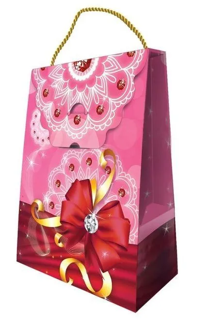 Пакет с клапаном Сима Ленд Поздравляю, розовый