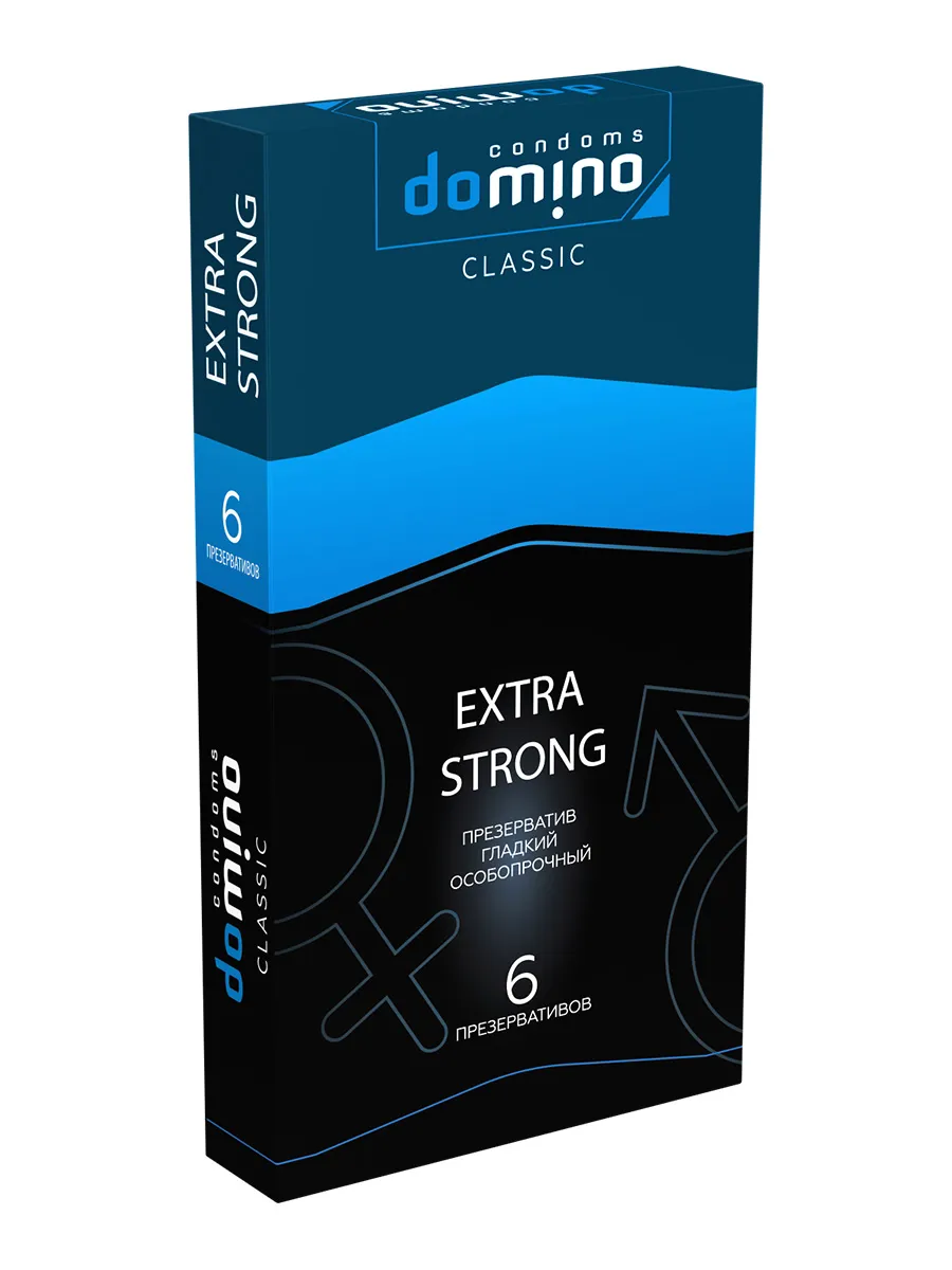 презервативы domino, classic, extra strong, латекс, 18 см, 5,2 см, 6 шт. в Севастополе