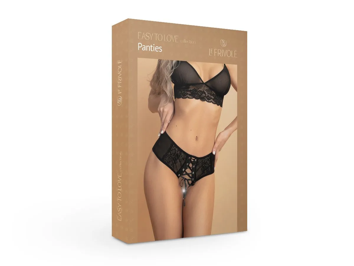 Эротическое искушающие шортики с доступом и декоративной шнуровкой спереди easy to love в Севастополе