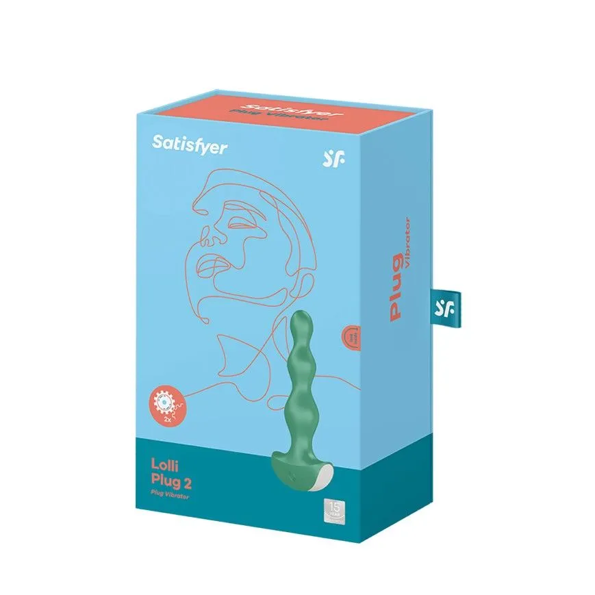 пробка анальная с вибрацией satisfyer lolli plug 2, зелёная в Севастополе