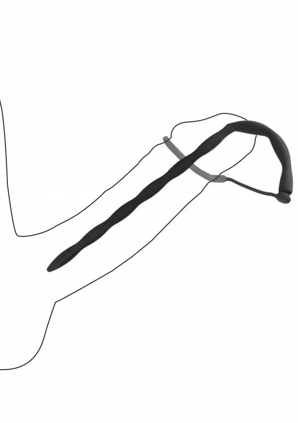 уретральный катетер с эрекционным кольцом urethral sounding, черный в Севастополе