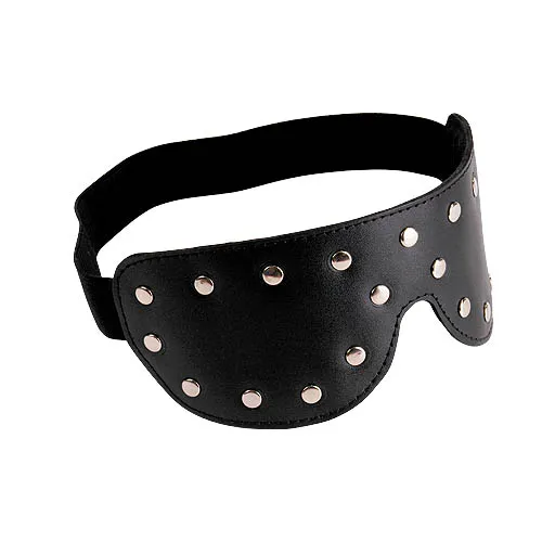 маска на глаза кожаная с заклепками черная 3082-1 в Севастополе