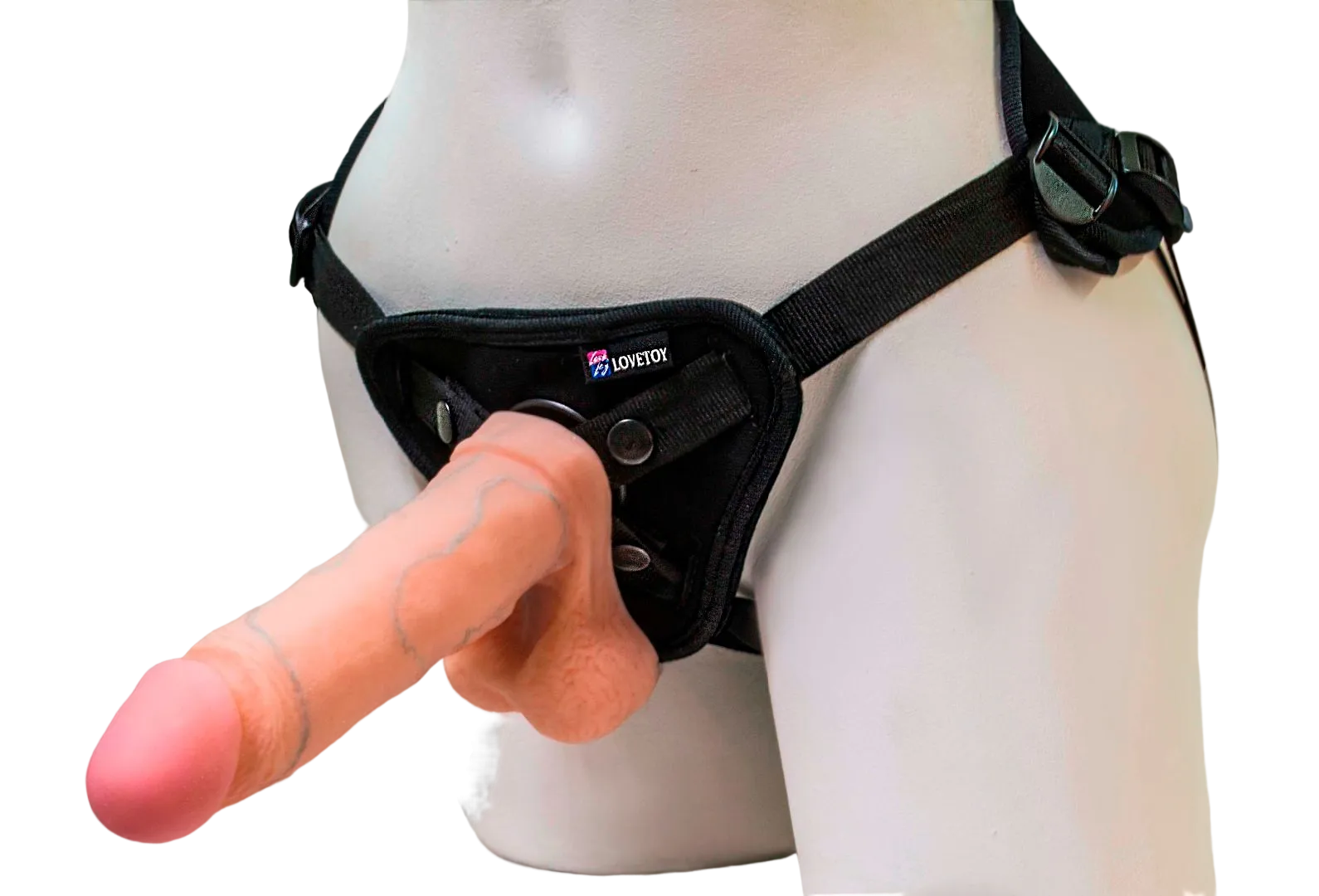 комплект lovetoy uni strap 8 black belt champion, 2 насадки в Севастополе