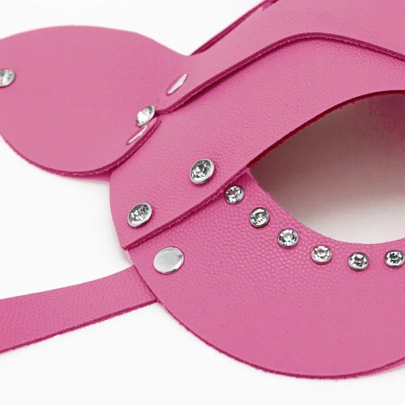 маска кошки со стразами pinkrabbit, розовая в Севастополе