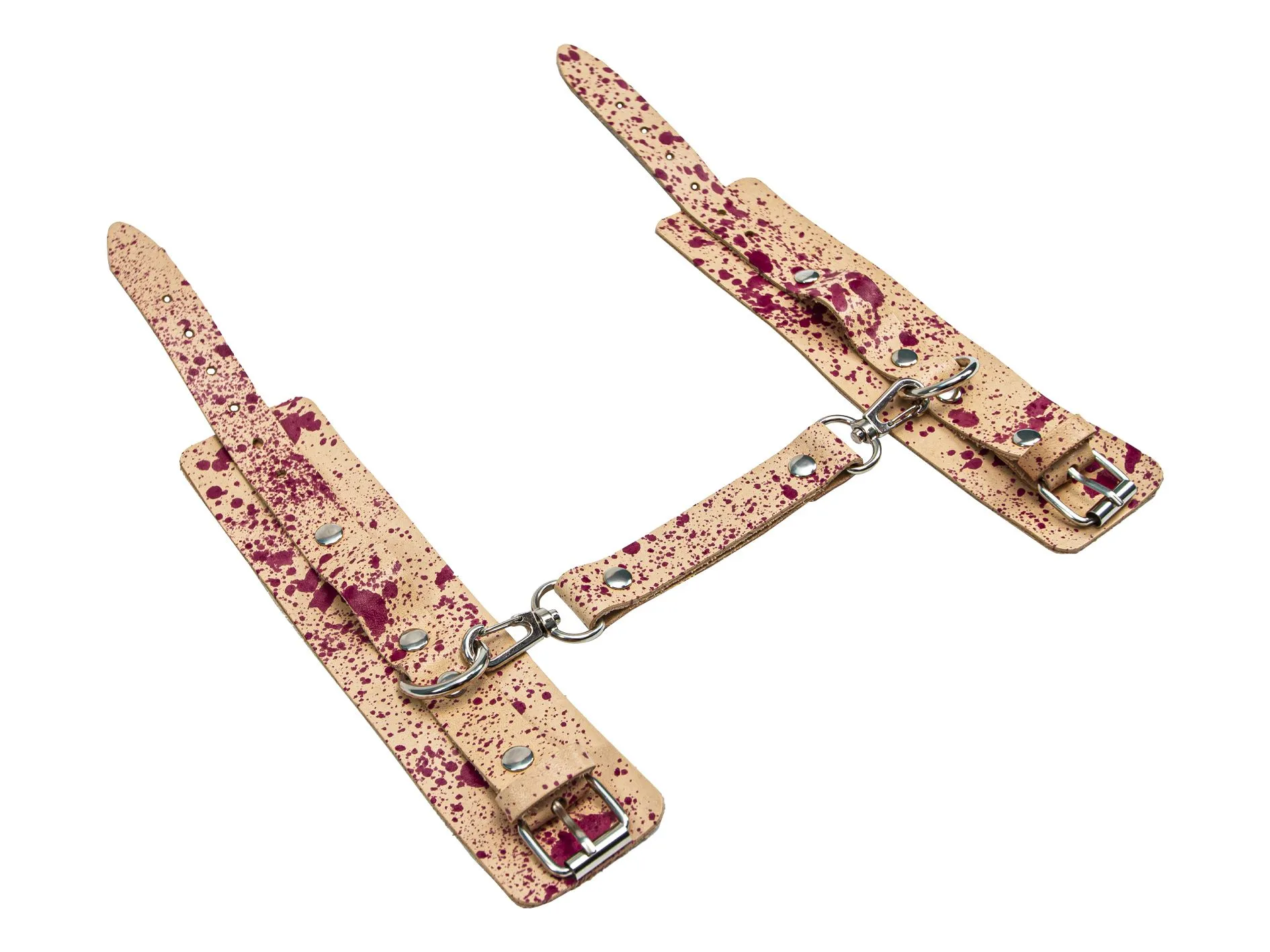 наручники широкие сплэш ручная окраска, красные брызги в Севастополе