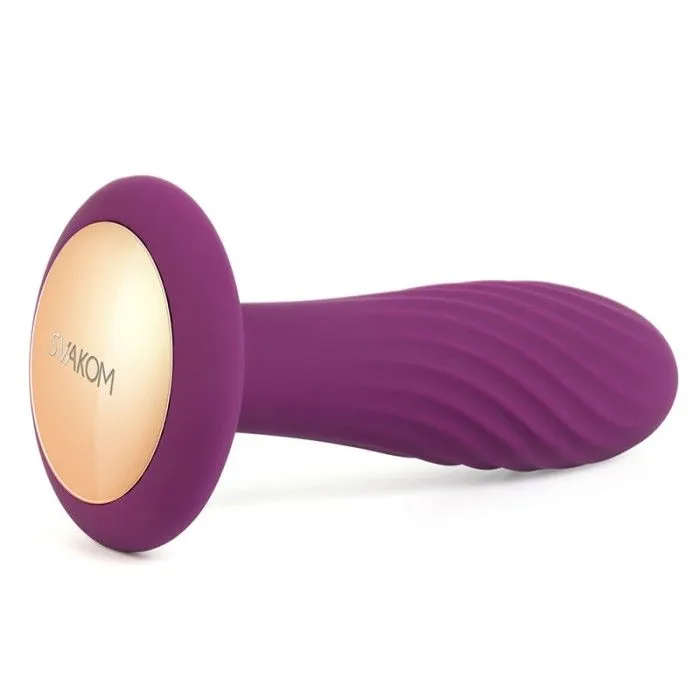 анальная пробка ребристая svakom bella, фиолетовая в Севастополе