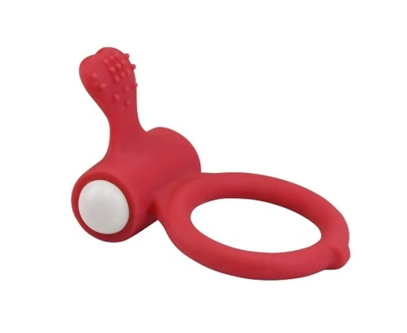 Эрекционное виброкольцо Lovetoy Power Heart, красное
