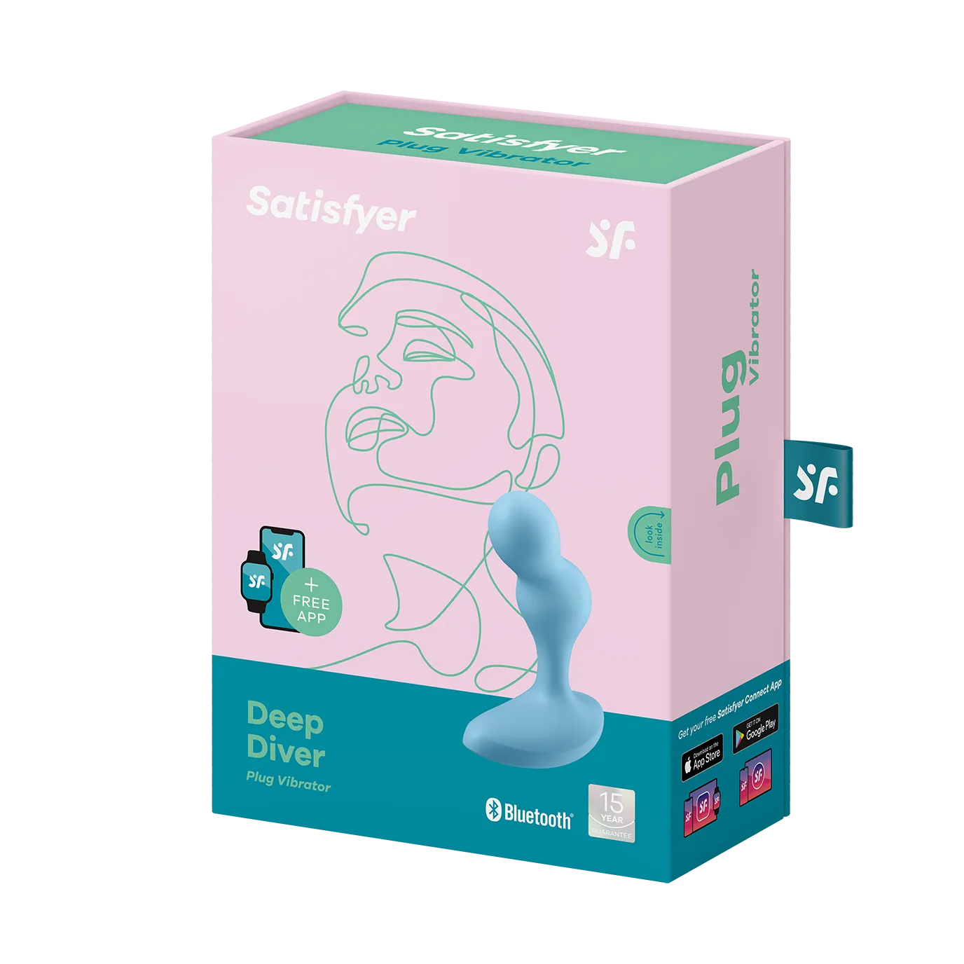 анальная пробка с вибрацией deep diver connect (light blue) 006802sa в Севастополе