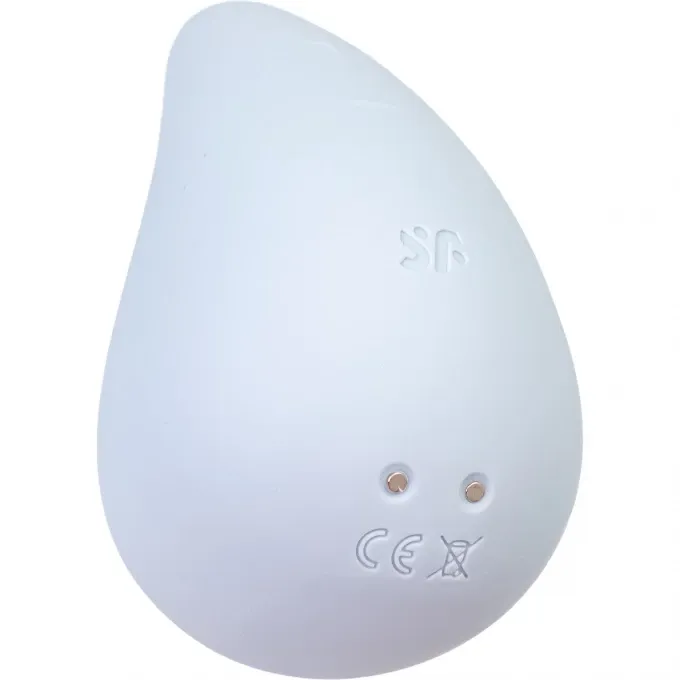 вибромассажер satisfyer dew drop, силикон, голубой, 8,1 см в Севастополе
