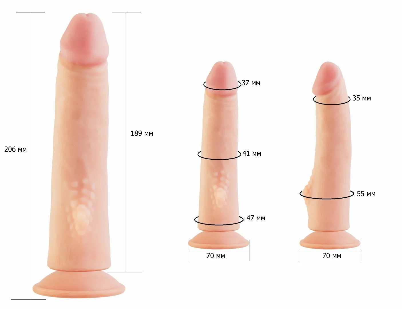 фаллоимитатор на присоске кибер-кожа 812100ru в Севастополе