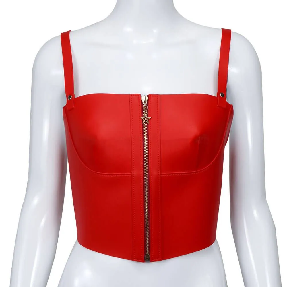 Корсет на молнии Lapin Rose Harness, красный