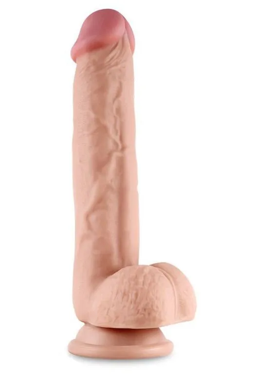 Фаллоимитатор Lovetoy 9 inch Sliding Skin Dual Layer Dong, телесный