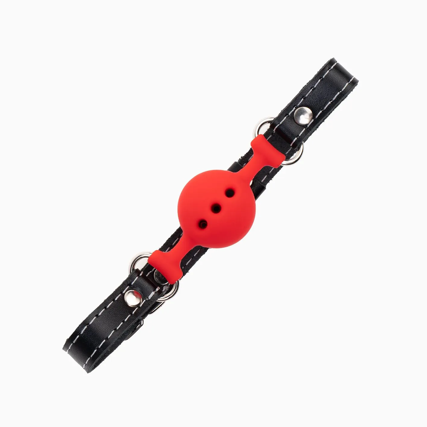 кляп pink rabbit с красным силиконовым шариком (белая строчка) в Севастополе