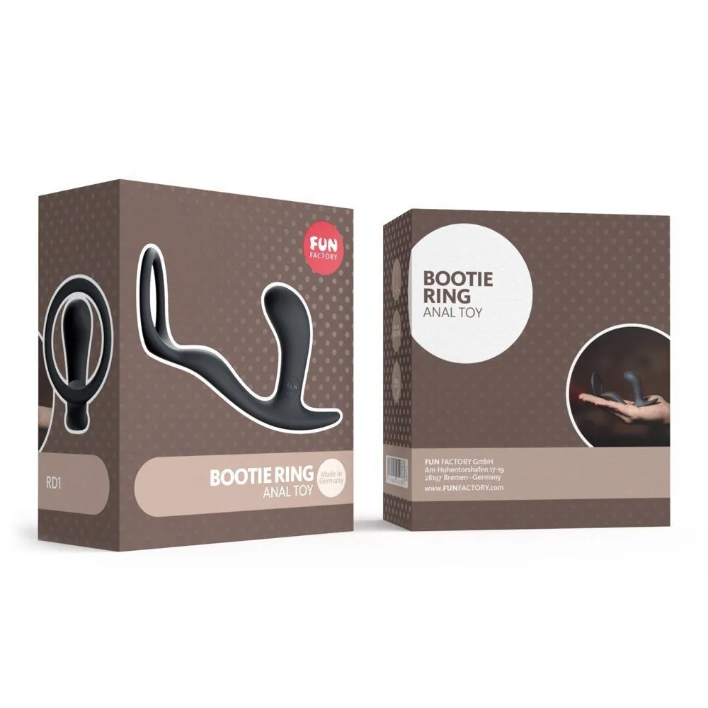 кольцо эрекционное с пробкой fun factory bootie ring, чёрное в Севастополе