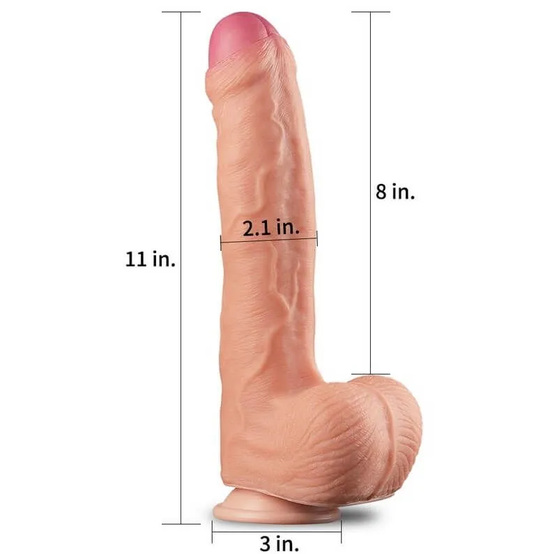 фаллоимитатор lovetoy 12 inch dual layered nature cock king sized, телесный в Севастополе