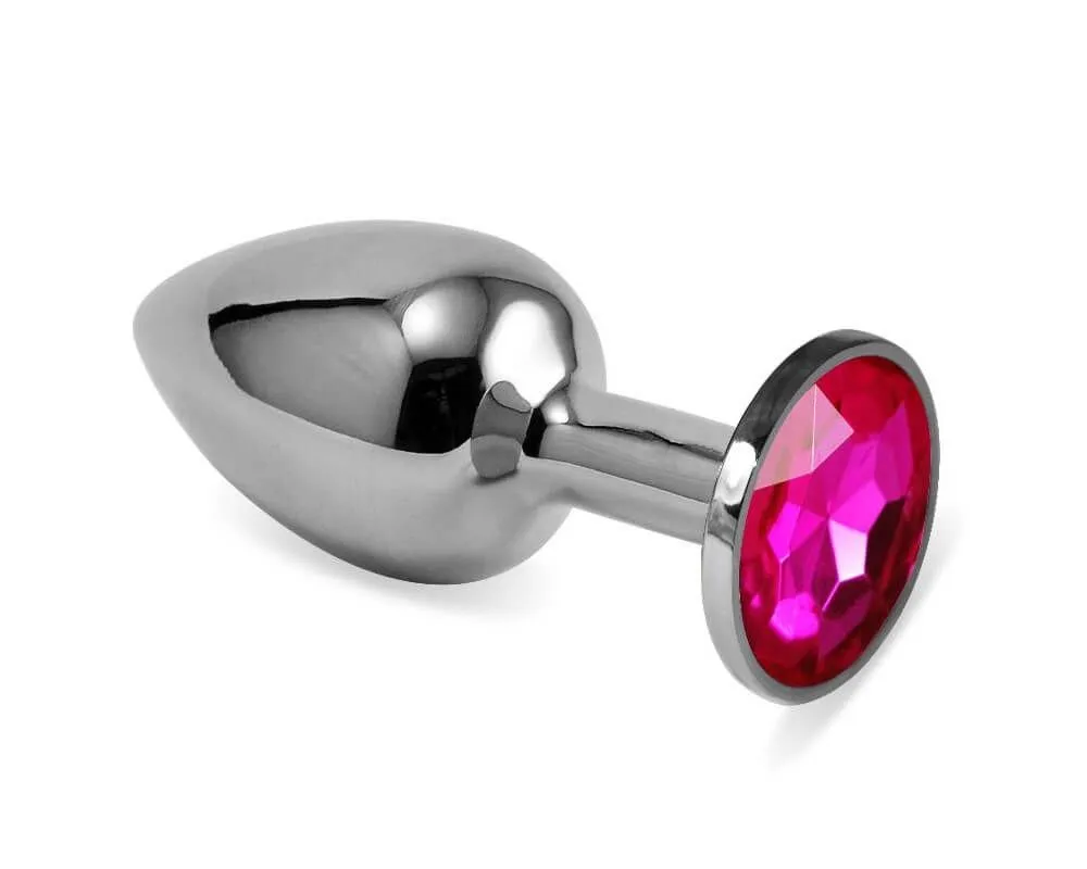 Анальная пробка Lovetoy малая, с розовым камнем