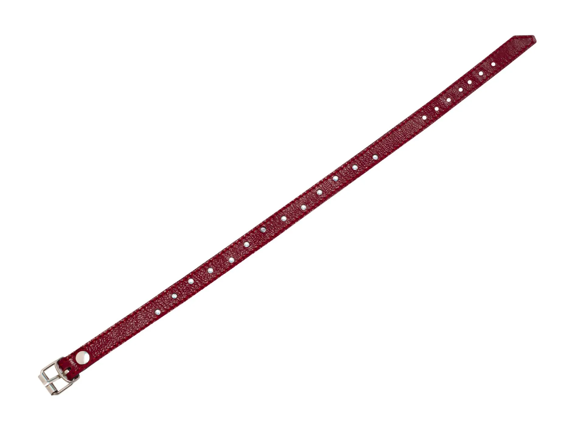 ошейник лаковый pinkrabbit со стразами, красный в Севастополе