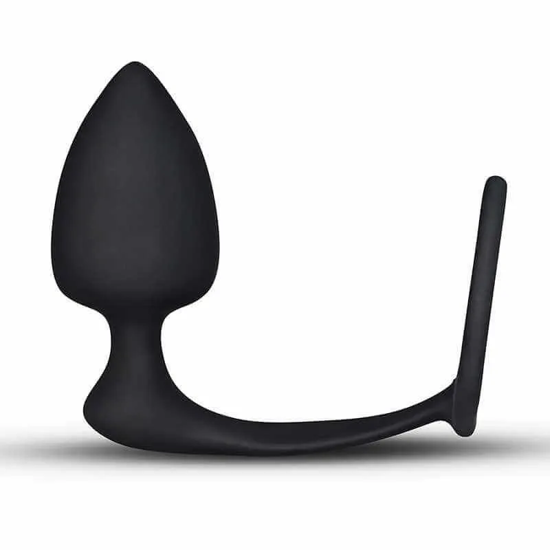 анальная пробка lovetoy combo threat cockring plug, черная в Севастополе