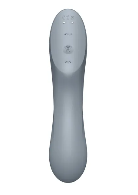 двухсторонний стимулятор с вибрацией и вакуумно-волновым эффектом curvy trinity 3 (bluegrey) (eu+wor в Севастополе