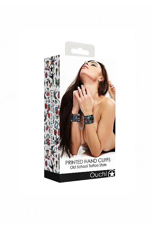 наручники на цепочке printed hand cuffs old school tattoo style в Севастополе