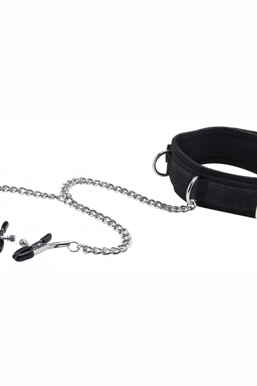 ошейник с зажимами на соски velcro collar в Севастополе