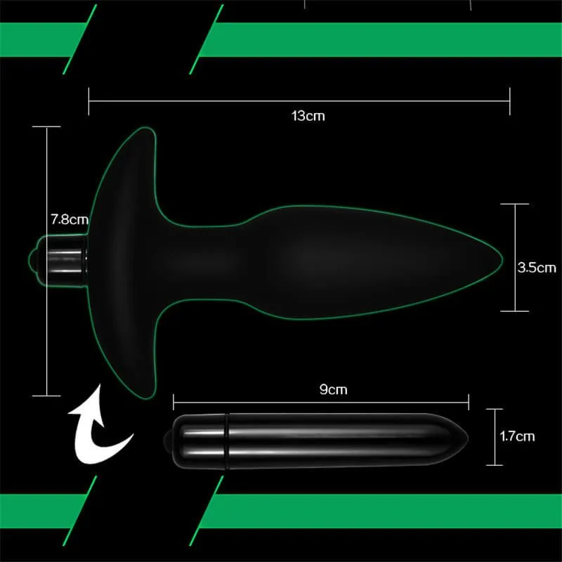 анальная пробка lovetoy silicone fantasy anal plug, с вибрацией, чёрная в Севастополе