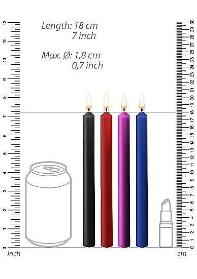 набор разноцветных восковых bdsm-свечей teasing wax candles large в Севастополе